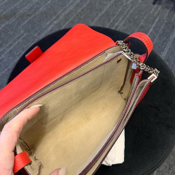 Chloe Faye Small Shoulder Bag in Red - Picture 5 of 5